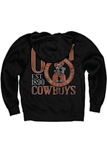 Blue 84 Oklahoma State Cowboys Mens Black First Dibs Pistol Pete Long Sleeve Hoodie