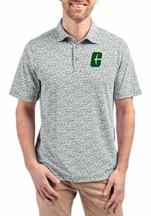 Cutter and Buck UNCC 49ers Mens Green Virtue Eco Pique Botanical Short Sleeve Polo