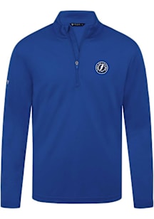 Levelwear Tampa Bay Lightning Mens Blue Heron Embroidered 3D Patch Long Sleeve Qtr Zip Pullover