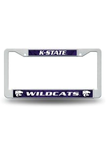 K-State Wildcats White Plastic License Plate Frame