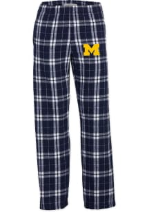 Youth Navy Blue Michigan Wolverines Flannel Loungewear Sleep Pants