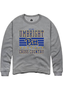 Tyler Umbright Rally Mens Grey Pitt Panthers NIL Striped Player Crew