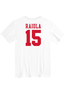 Dylan Raiola Nebraska Cornhuskers White Football Name and Number Short Sleeve Player T Shirt