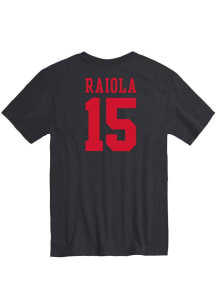 Dylan Raiola Rally Mens Black Nebraska Cornhuskers Football Name and Number Player T Shirt