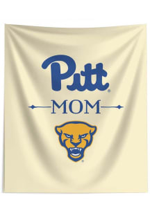 White Pitt Panthers Mom 50x60 Tapestry Blanket