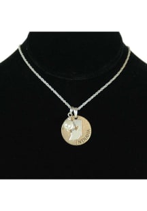 Indiana State Shape Pearl Disc Necklace