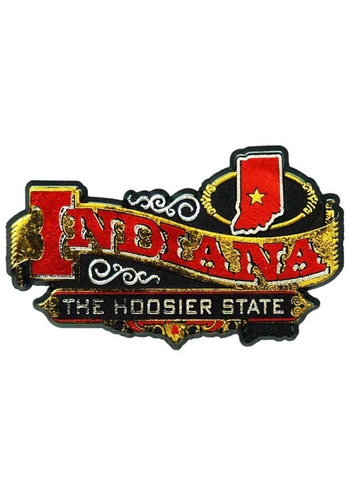 Indiana Hoosier State Banner Magnet
