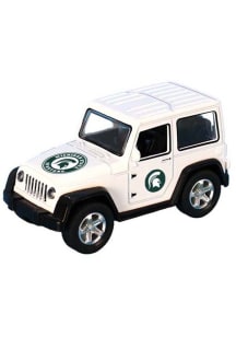 White Michigan State Spartans Pullback Toy Car