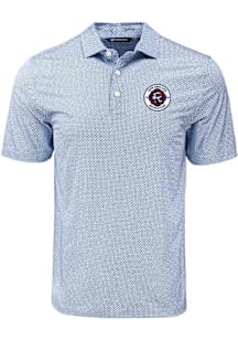 Cutter and Buck New England Revolution Navy Blue Pike Diamond Dot Big and Tall Polo