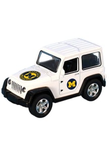 White Michigan Wolverines Pullback Toy Car