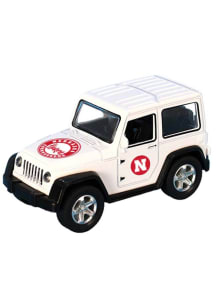 White Nebraska Cornhuskers Pullback Toy Car