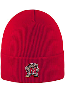 LogoFit Maryland Terrapins Red North Pole Mens Knit Hat