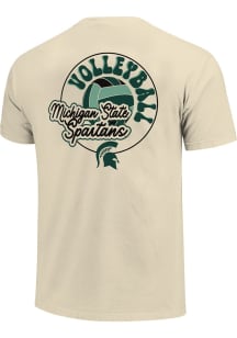 Michigan State Spartans Colorful Volleyball Script Short Sleeve T-Shirt - Ivory