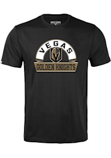 Levelwear Vegas Golden Knights Youth Black Richmond Jr Banner Arch Short Sleeve T-Shirt