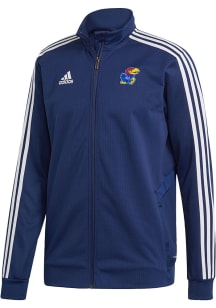 Adidas Kansas Jayhawks Mens Blue Tiro Training Track Jacket
