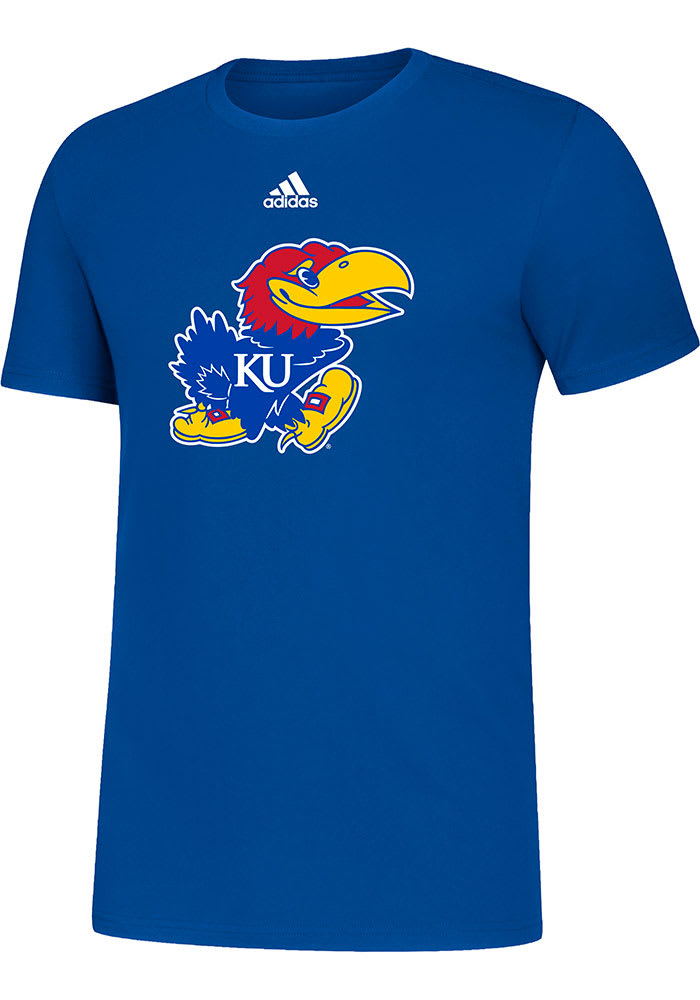 Kansas Jayhawks Blue Amplifier Logo Short Sleeve T Shirt