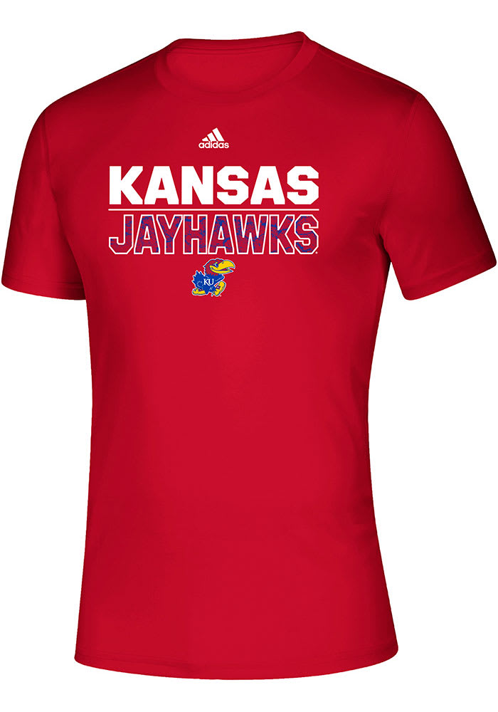 Adidas Kansas Jayhawks Red Creator Short Sleeve T Shirt