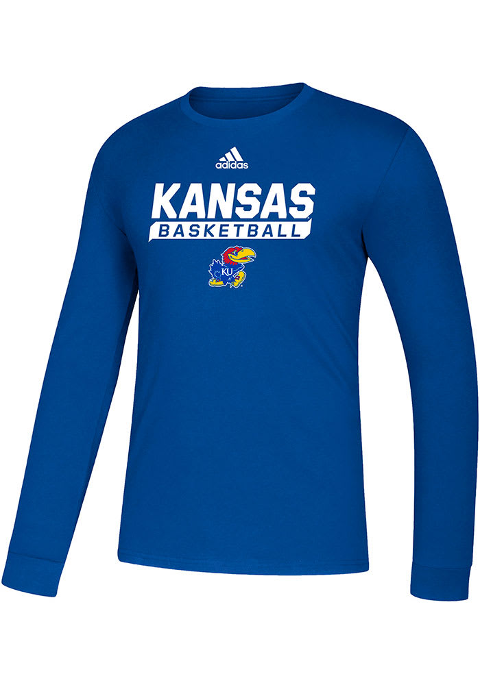 Kansas Jayhawks Blue Amplifier Basketball Long Sleeve T Shirt