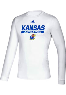 Adidas Kansas Jayhawks White Creator Long Sleeve T-Shirt