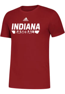 Adidas Indiana Hoosiers Red Amplifier Short Sleeve T Shirt