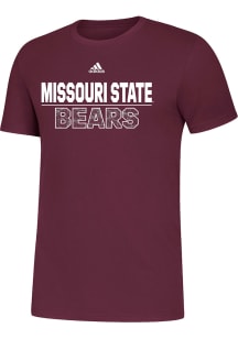 Adidas Missouri State Bears Maroon Amplifier Short Sleeve T Shirt