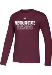 Adidas Missouri State Bears Maroon Ampliflier Long Sleeve T Shirt