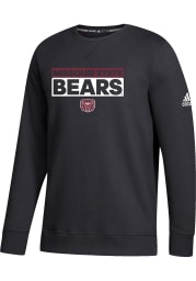 Adidas Missouri State Bears Mens Black Fleece Crew Long Sleeve Crew Sweatshirt