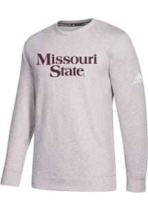 Adidas Missouri State Bears Mens Grey Fleece Crew Edition Long Sleeve Crew Sweatshirt