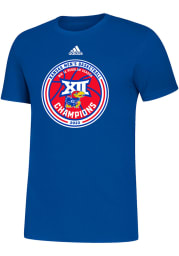 Adidas Kansas Jayhawks Blue 2022 Big 12 Basketball Champions Short Sleeve T Shirt