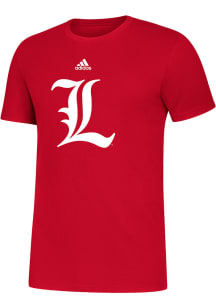 Adidas Louisville Cardinals Red Amplifier Short Sleeve T Shirt
