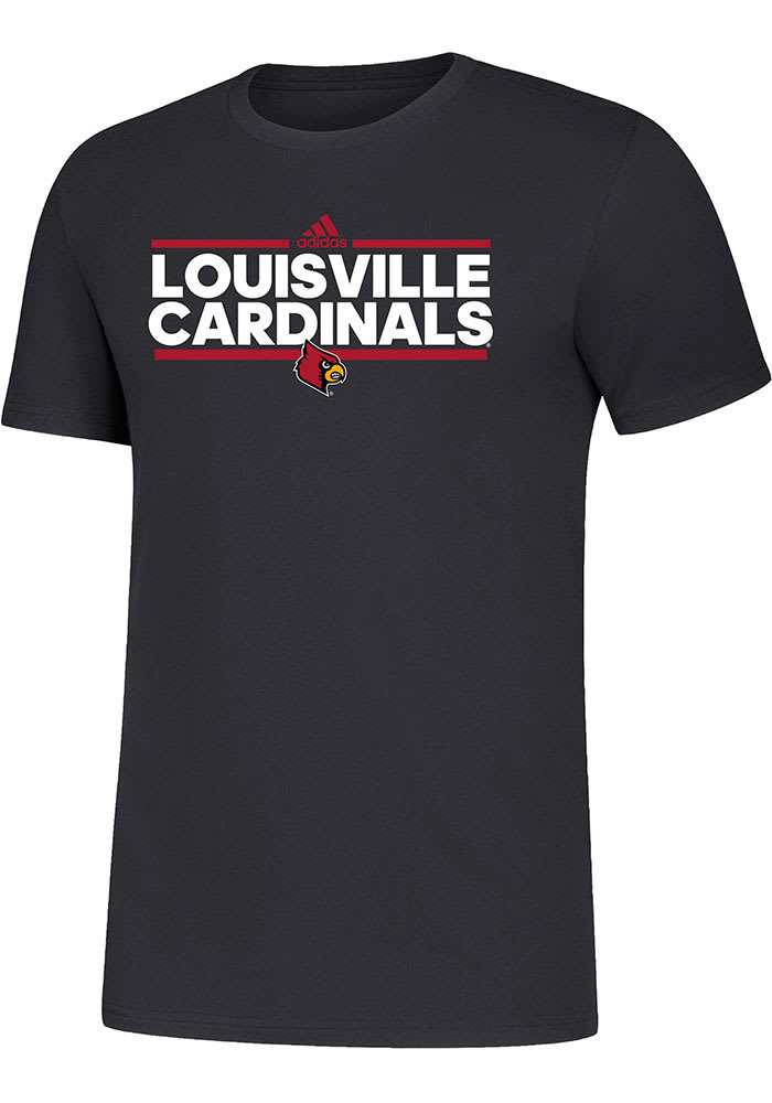 Adidas Louisville Cardinals Black Amplifier Short Sleeve T Shirt