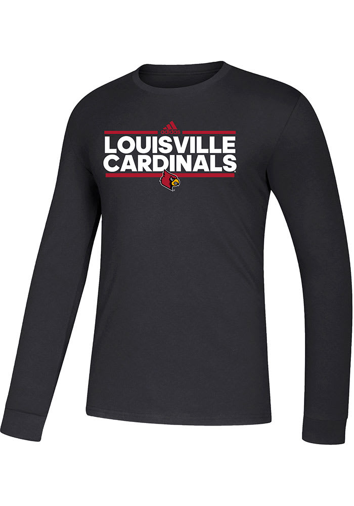 Adidas Louisville Cardinals Black Amplifier Long Sleeve T Shirt