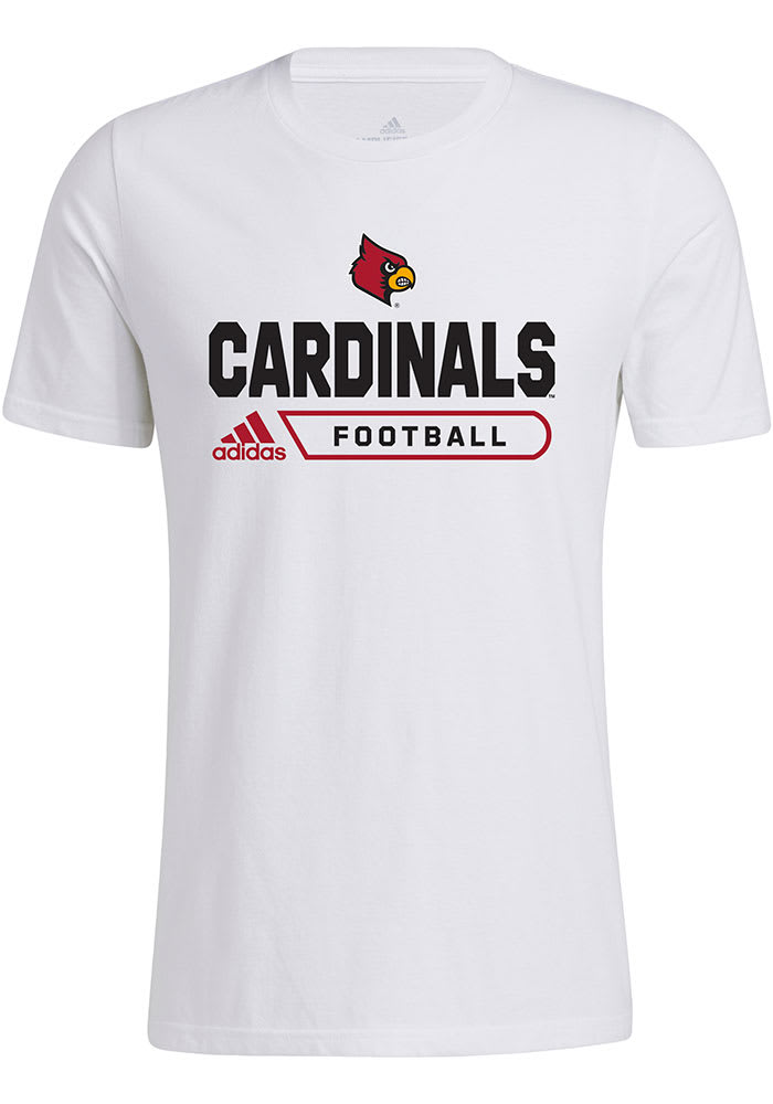 Adidas Louisville Cardinals White Amplifier Short Sleeve T Shirt