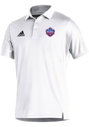 Adidas Kansas Jayhawks Mens White 2022 National Champions Sideline Coordinator Short Sleeve Polo
