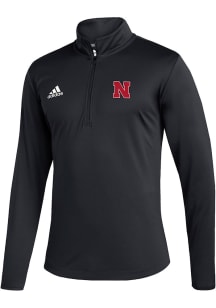 Adidas Nebraska Cornhuskers Mens Black Under the Lights Long Sleeve 1/4 Zip Pullover