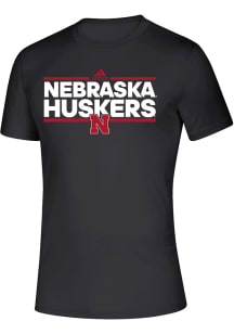 Nebraska Cornhuskers Black Adidas Creator Short Sleeve T Shirt