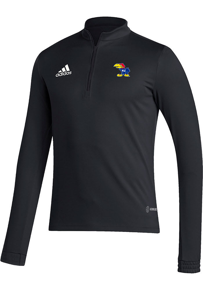 JJ Adidas Kansas Jayhawks Mens BLACK Entrada22 Pullover - 27230276
