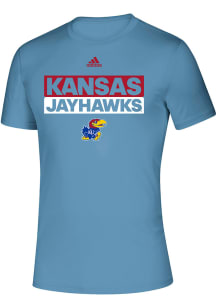 Adidas Kansas Jayhawks Light Blue Creator Short Sleeve T Shirt