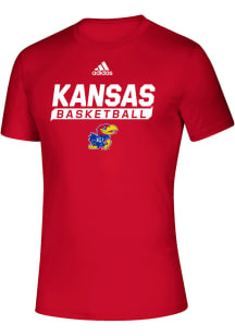Adidas Kansas Jayhawks Red Basketball Creator Short Sleeve T Shirt