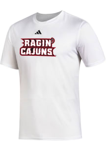 Adidas UL Lafayette Ragin' Cajuns White Creator Short Sleeve T Shirt