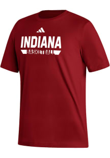 Indiana Hoosiers Red Adidas Fresh Basketball Short Sleeve T Shirt