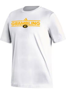 Adidas Grambling State Tigers White Dassler Short Sleeve T Shirt