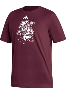 Adidas Texas A&amp;M Aggies Maroon Fresh Baseball Ol Sarge Short Sleeve T Shirt