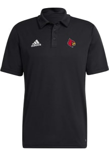Adidas Louisville Cardinals Mens Black Entrada22 Short Sleeve Polo