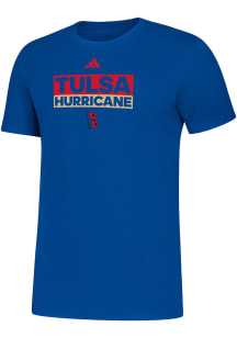 Adidas Tulsa Golden Hurricane Blue Fresh Short Sleeve T Shirt