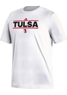 Adidas Tulsa Golden Hurricane White Fresh Short Sleeve T Shirt
