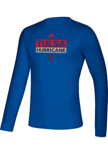 Mens Tulsa Golden Hurricane Blue Adidas Creator Long Sleeve T-Shirt