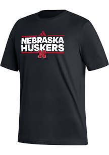 Adidas Nebraska Cornhuskers Black Fresh Short Sleeve T Shirt