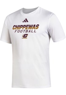 Adidas Central Michigan Chippewas White Creator Short Sleeve T Shirt