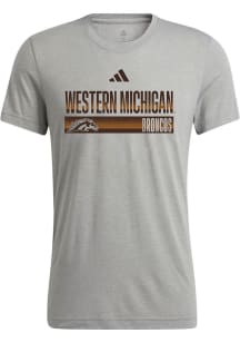 Adidas Western Michigan Broncos Grey Blend Short Sleeve T Shirt